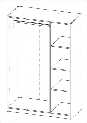 Шкаф ОРИОН трехдверный, цвет Дуб Венге в Копейске - kopejsk.ok-mebel.com | фото 3