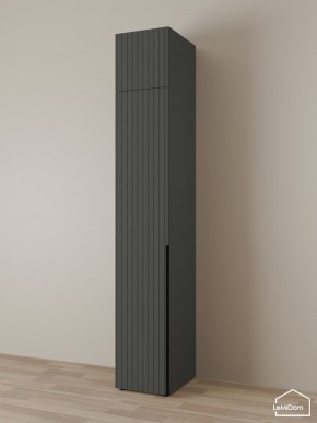 Шкаф с антресолью Linnea MHR-1A-1 2450х400х510 (Графит-М 11.1.25) в Копейске - kopejsk.ok-mebel.com | фото