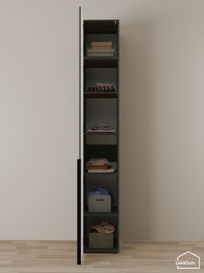 Шкаф с антресолью Linnea MHR-1A-2 2450х400х510 (Графит-М 11.1.25) в Копейске - kopejsk.ok-mebel.com | фото 4