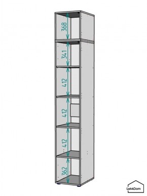 Шкаф с антресолью Linnea MHR-1POA-2 2450х400х510 (Белый-М 11.1.1) в Копейске - kopejsk.ok-mebel.com | фото 3
