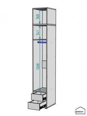 Шкаф с антресолью Linnea MHR-1POA-3 2450х400х510 (Белый-М 11.1.1) в Копейске - kopejsk.ok-mebel.com | фото 3