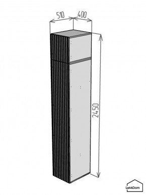 Шкаф с антресолью Linnea MHR-1POA-4 2450х400х510 (Белый-М 11.1.1) в Копейске - kopejsk.ok-mebel.com | фото 2