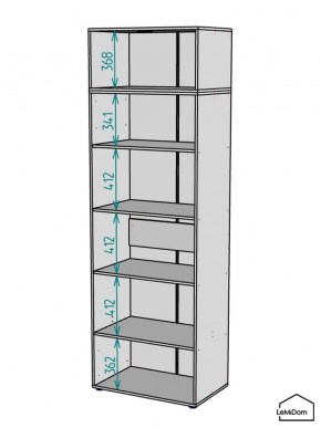 Шкаф с антресолью Linnea MHR-2A-2 2450х800х510 (ДВ-М 11.1.25) в Копейске - kopejsk.ok-mebel.com | фото 3