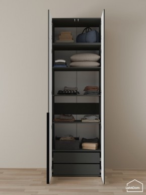 Шкаф с антресолью Linnea MHR-2A-3 2450х800х510 (Графит-М 11.1.25) в Копейске - kopejsk.ok-mebel.com | фото 5
