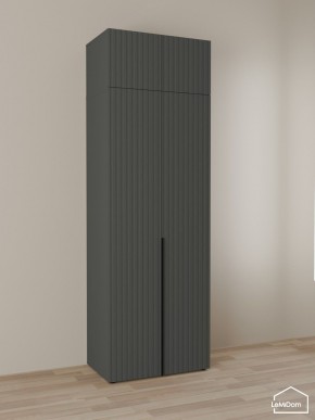 Шкаф с антресолью Linnea MHR-2A-4 2450х800х510 (Графит-М 11.1.25) в Копейске - kopejsk.ok-mebel.com | фото
