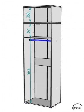 Шкаф с антресолью Linnea MHR-2POA-1 2450х800х510 (Белый-М 11.1.1) в Копейске - kopejsk.ok-mebel.com | фото 3