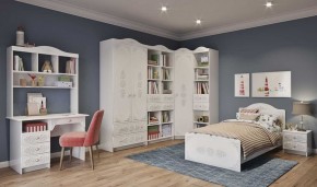 KI-KI СД450.1 Стеллаж 450 с ящ (белый/белое дерево) в Копейске - kopejsk.ok-mebel.com | фото 5