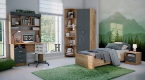 МАРТИНА Шкаф угловой (Графит/Дуб крафт) в Копейске - kopejsk.ok-mebel.com | фото 3
