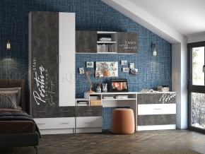 ВЕГА NEW Позитив Шкаф (Бетон темный/белый) в Копейске - kopejsk.ok-mebel.com | фото 3
