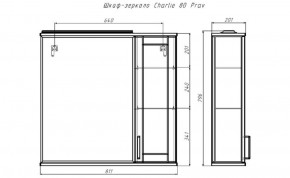 Шкаф-зеркало Charlie 80 правый Домино (DCh2520HZ) в Копейске - kopejsk.ok-mebel.com | фото 9