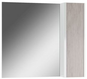 Шкаф-зеркало Uno 80 Дуб серый левый/правый Домино (DU1504HZ) в Копейске - kopejsk.ok-mebel.com | фото