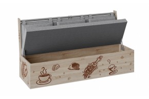 Скамья прямая РОДЕНГО Рогожка серая/Дуб Сонома в Копейске - kopejsk.ok-mebel.com | фото 2