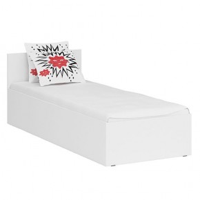 Стандарт Кровать 0800, цвет белый, ШхГхВ 83,5х203,5х70 см., сп.м. 800х2000 мм., без матраса, основание есть в Копейске - kopejsk.ok-mebel.com | фото