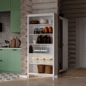 Стеллаж 00 Кантри, массив сосны, цвет белый в Копейске - kopejsk.ok-mebel.com | фото 4