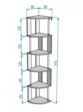 Стеллаж Maria S113-MA (Ясень Анкор светлый) в Копейске - kopejsk.ok-mebel.com | фото 3