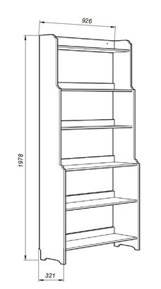 Стеллаж Вествик, массив сосны, цвет белый в Копейске - kopejsk.ok-mebel.com | фото 4