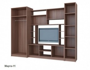 Стенка Марта 11 (Венге/Беленый дуб) в Копейске - kopejsk.ok-mebel.com | фото 4