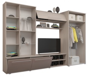 Стенка Монако МДФ в Копейске - kopejsk.ok-mebel.com | фото 2