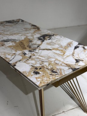 Стол ACERRA NEW 160 GLOSS GRAND JADE SOLID CERAMIC/ каркас цвета шампань, ®DISAUR в Копейске - kopejsk.ok-mebel.com | фото 5