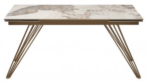 Стол ACERRA NEW 160 GLOSS LUXURY PANDORA SOLID CERAMIC/ каркас цвета шампань, ®DISAUR в Копейске - kopejsk.ok-mebel.com | фото 11