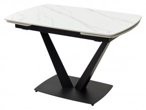 Стол ALATRI 120 MATT WHITE MARBLE SOLID CERAMIC / BLACK, ®DISAUR в Копейске - kopejsk.ok-mebel.com | фото 2