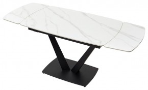 Стол ALATRI 120 MATT WHITE MARBLE SOLID CERAMIC / BLACK, ®DISAUR в Копейске - kopejsk.ok-mebel.com | фото 4