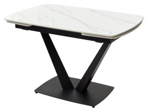 Стол ALATRI 120 MATT WHITE MARBLE SOLID CERAMIC / BLACK, ®DISAUR в Копейске - kopejsk.ok-mebel.com | фото 7