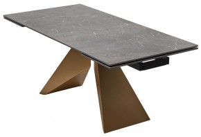 Стол ALES 180 BLACK GRAVE SOLID CERAMIC, керамика / бронзовый, ®DISAUR в Копейске - kopejsk.ok-mebel.com | фото 14