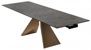 Стол ALES 180 BLACK GRAVE SOLID CERAMIC, керамика / бронзовый, ®DISAUR в Копейске - kopejsk.ok-mebel.com | фото 7