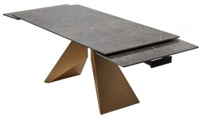 Стол ALES 180 BLACK GRAVE SOLID CERAMIC, керамика / бронзовый, ®DISAUR в Копейске - kopejsk.ok-mebel.com | фото 9