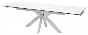 Стол BELLUNO 160 MARBLES KL-99 Белый мрамор матовый, итальянская керамика/ белый каркас, ®DISAUR в Копейске - kopejsk.ok-mebel.com | фото 6