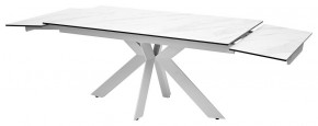 Стол BELLUNO 160 MARBLES KL-99 Белый мрамор матовый, итальянская керамика/ белый каркас, ®DISAUR в Копейске - kopejsk.ok-mebel.com | фото 7