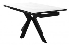 Стол BELLUNO 160 MARBLES KL-99 Белый мрамор матовый, итальянская керамика/ черный каркас, ®DISAUR в Копейске - kopejsk.ok-mebel.com | фото 2