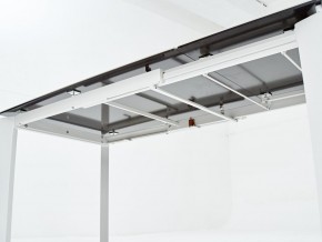 Стол CORNER 120 HIGH GLOSS STATUARIO керамика, стекло/ белый каркас, ®DISAUR в Копейске - kopejsk.ok-mebel.com | фото 7