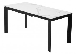Стол CORNER 120 HIGH GLOSS STATUARIO керамика, стекло/ черный каркас, ®DISAUR в Копейске - kopejsk.ok-mebel.com | фото 5