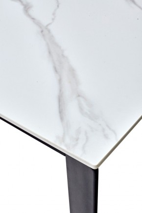 Стол CORNER 120 MATT WHITE MARBLE SOLID CERAMIC / BLACK, ®DISAUR в Копейске - kopejsk.ok-mebel.com | фото 3