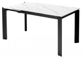 Стол CORNER 120 MATT WHITE MARBLE SOLID CERAMIC / BLACK, ®DISAUR в Копейске - kopejsk.ok-mebel.com | фото 4