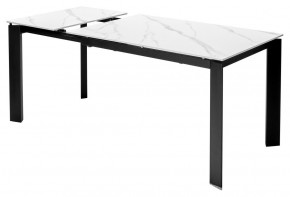 Стол CORNER 120 MATT WHITE MARBLE SOLID CERAMIC / BLACK, ®DISAUR в Копейске - kopejsk.ok-mebel.com | фото 5