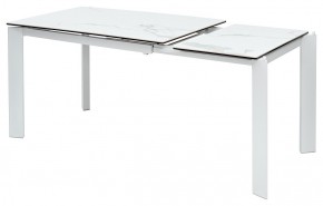 Стол CORNER 120 MATTE STATUARIO Белый мрамор матовый керамика, стекло/ белый каркас, ®DISAUR в Копейске - kopejsk.ok-mebel.com | фото 4