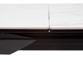 Стол CREMONA 140 HIGH GLOSS STATUARIO Белый мрамор глянцевый, керамика/ черный каркас, ®DISAUR в Копейске - kopejsk.ok-mebel.com | фото 5