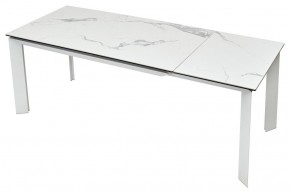 Стол CREMONA 140 MATTE STATUARIO Белый мрамор матовый, керамика/ белый каркас, ®DISAUR в Копейске - kopejsk.ok-mebel.com | фото 5