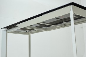Стол CREMONA 180 KL-188 Контрастный мрамор матовый, итальянская керамика/ белый каркас, ®DISAUR в Копейске - kopejsk.ok-mebel.com | фото 8