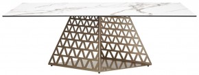 Стол ENNA 220 KL-188 Контрастный мрамор матовый, итальянская керамика/ каркас цвета шампань, ®DISAUR в Копейске - kopejsk.ok-mebel.com | фото 10