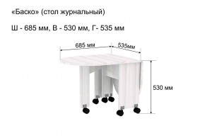 Стол-книжка журнальный "Баско" в Копейске - kopejsk.ok-mebel.com | фото 8