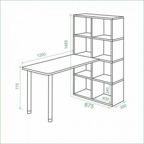 Стол компьютерный Bartolo в Копейске - kopejsk.ok-mebel.com | фото 3