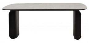 Стол NORD 200 TL-102 Бежевый мрамор, испанская керамика / черный каркас, ®DISAUR в Копейске - kopejsk.ok-mebel.com | фото 4