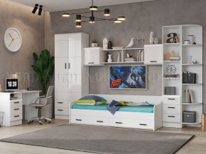 ВЕГА NEW Стол письменный (Белый глянец/белый) в Копейске - kopejsk.ok-mebel.com | фото 2