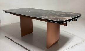 Стол ПУАНТО 200 TITANIUM LAWA NERO, керамика / МЕДЬ каркас М-City в Копейске - kopejsk.ok-mebel.com | фото 3