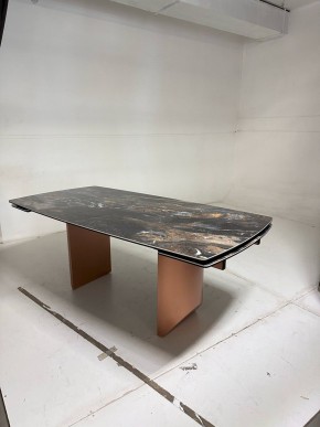 Стол ПУАНТО 200 TITANIUM LAWA NERO, керамика / МЕДЬ каркас М-City в Копейске - kopejsk.ok-mebel.com | фото 4