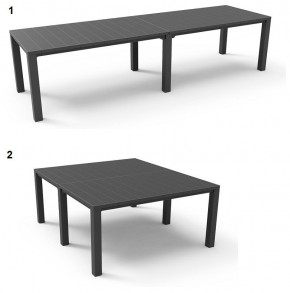 Стол раскладной Джули (Julie Double table 2 configurations) Графит в Копейске - kopejsk.ok-mebel.com | фото 1